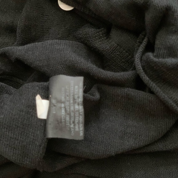 EILEEN FISHER WOMAN 3X Black Italian Yarn Knit Open Cardigan Linen Nylon Blend - Picture 9 of 11